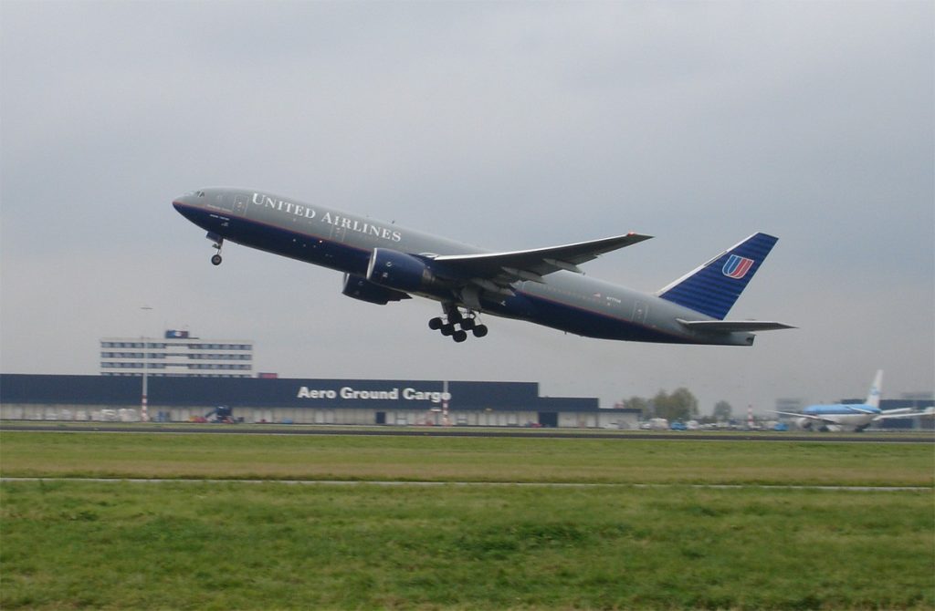 An airplane taking off 
